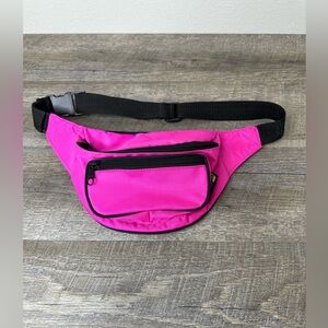 Vtg High Energy Fanny Pack Pink 80s 90s Travel Adjustable Belt Bag